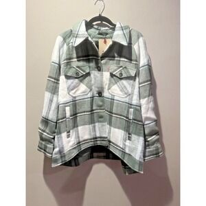 Levi Green Plaid Wook Shacket sz. L(59)